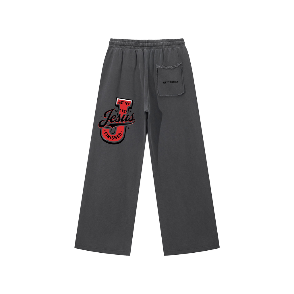Snow Washed Raw Edge Sweatpants