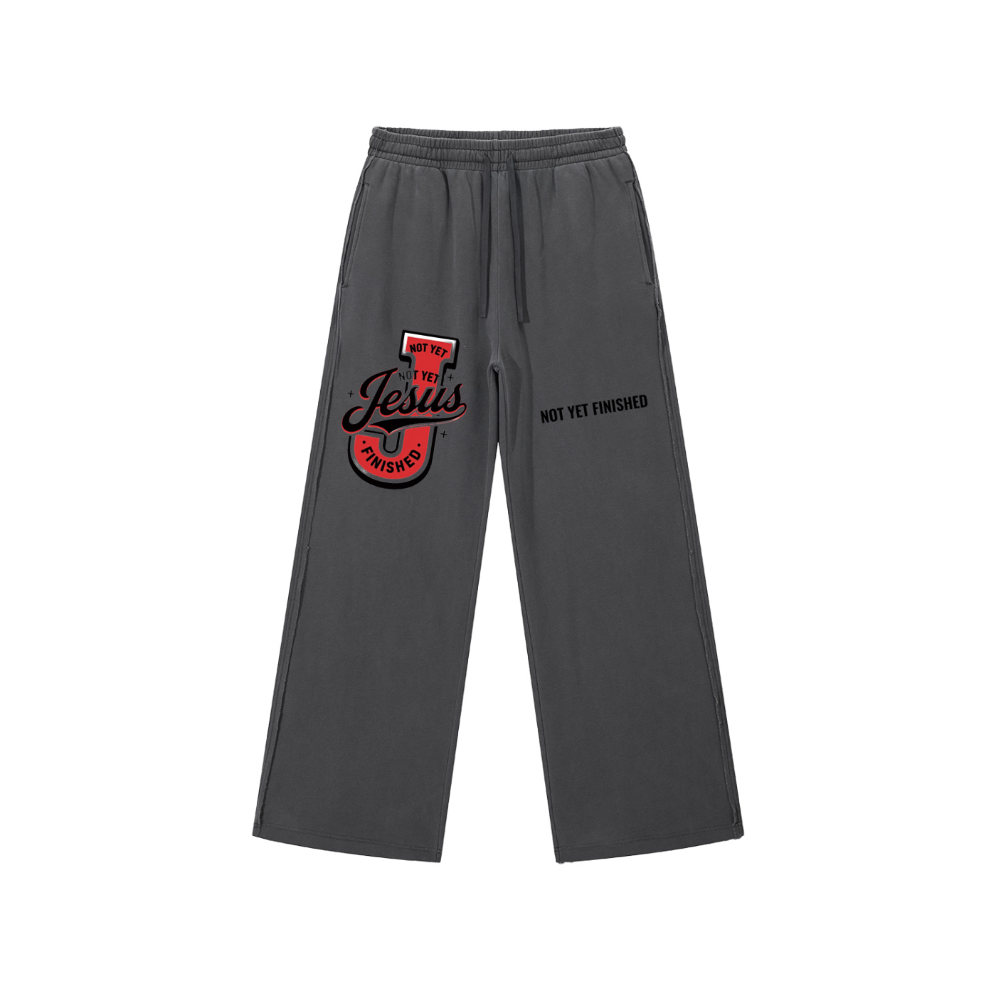 Snow Washed Raw Edge Sweatpants